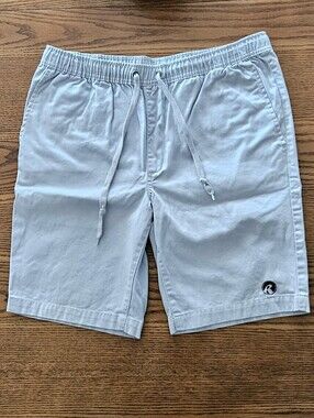 Ripzone Men’s 100% Cotton Coal Chino Shorts Cream Off-White - Size Small